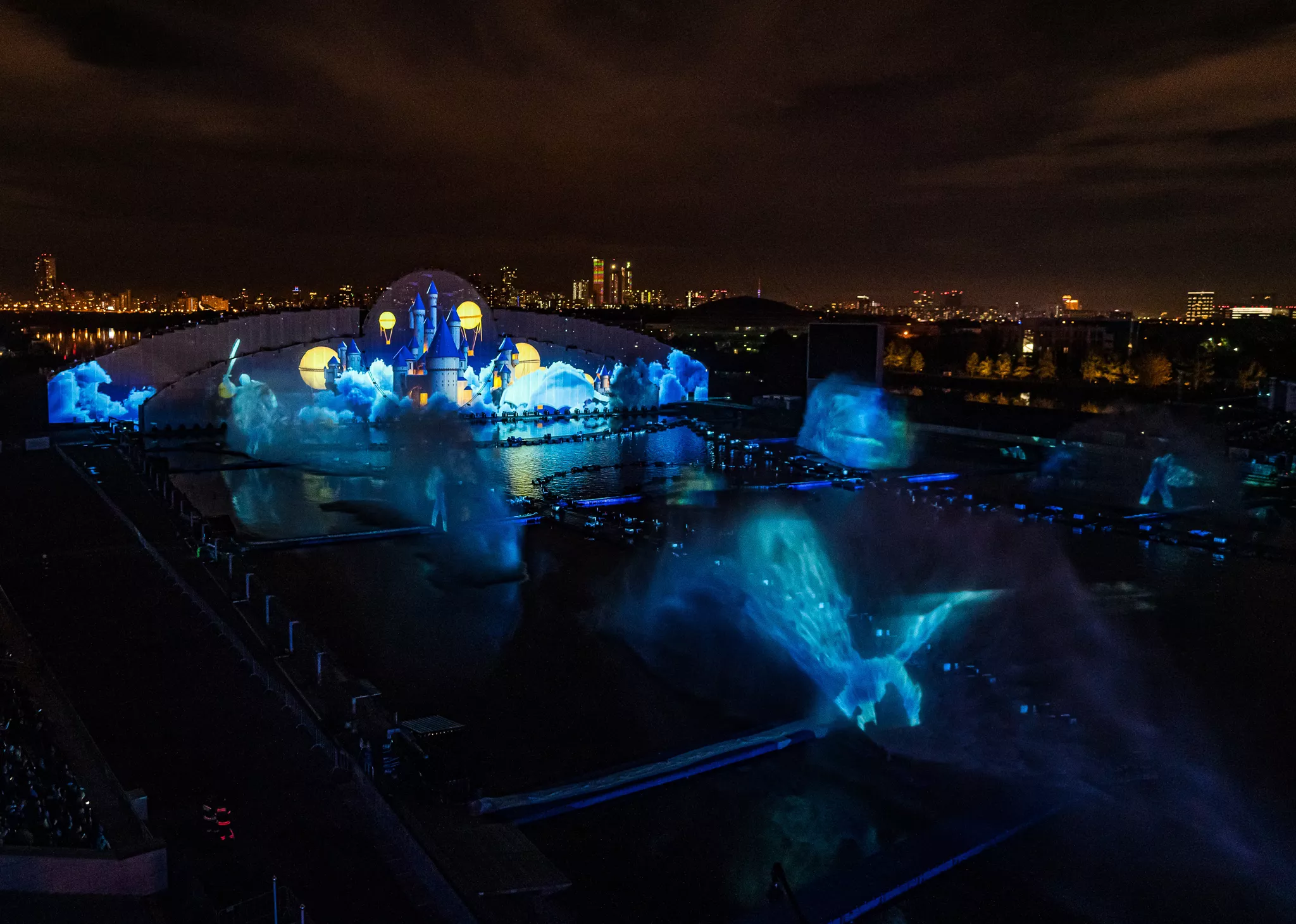 Water screen projections offer stunning holographic effects, captivating audiences