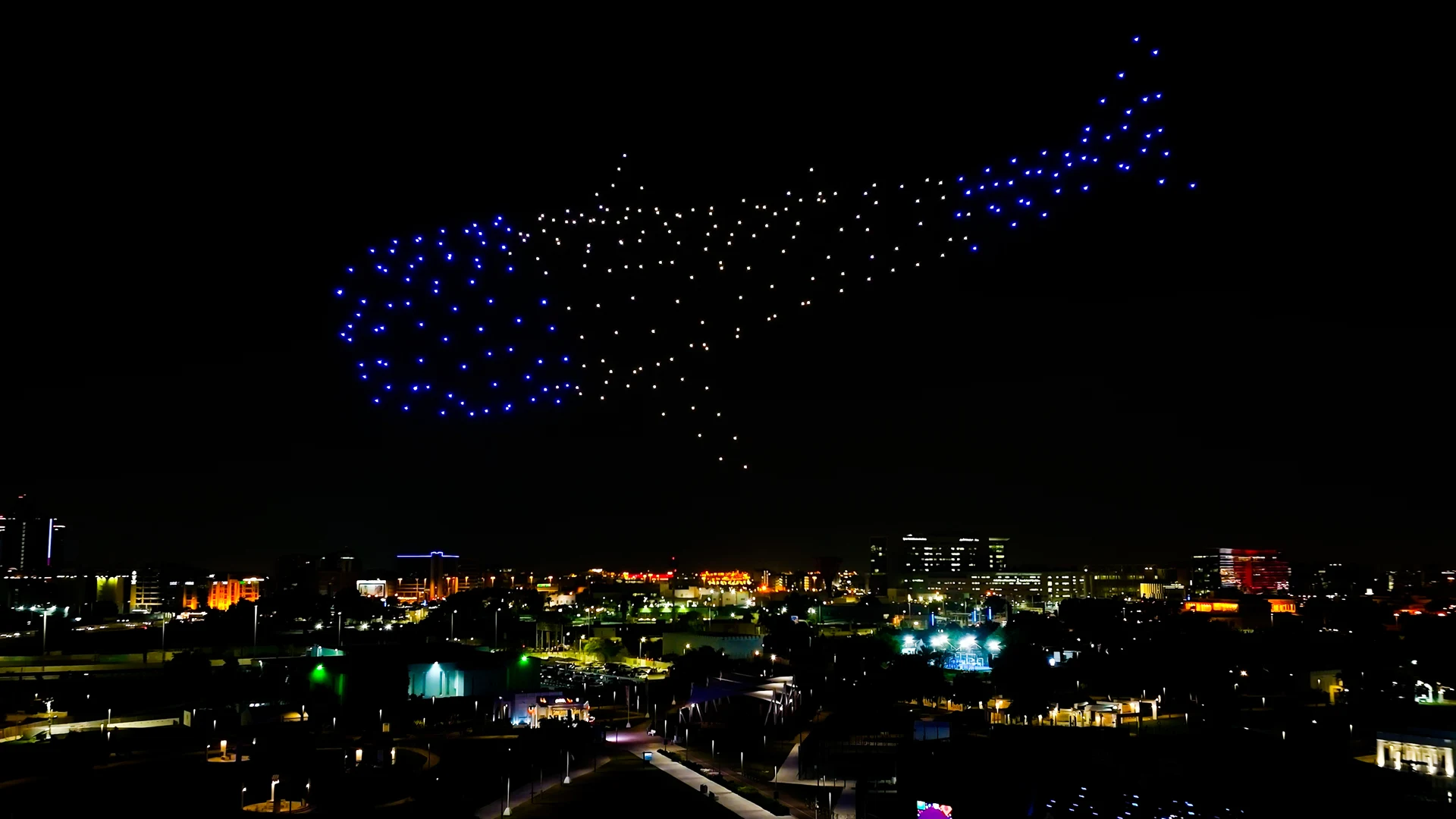 Our fleet of pyrotechnic drones offers unique spectacles rarely replicated with traditional drones